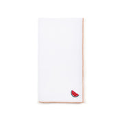 White Nazaré napkins with fruit embroidery