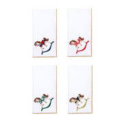 White Nazaré napkins with horse embroidery - Torres Novas