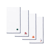 Servilletas Nazaré en blanco con bordado veraniego