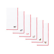 White Nazaré napkins with farm embroidery - Torres Novas