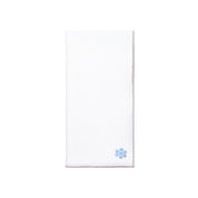 Servilletas blancas de Nazaré con pequeños bordados navideños