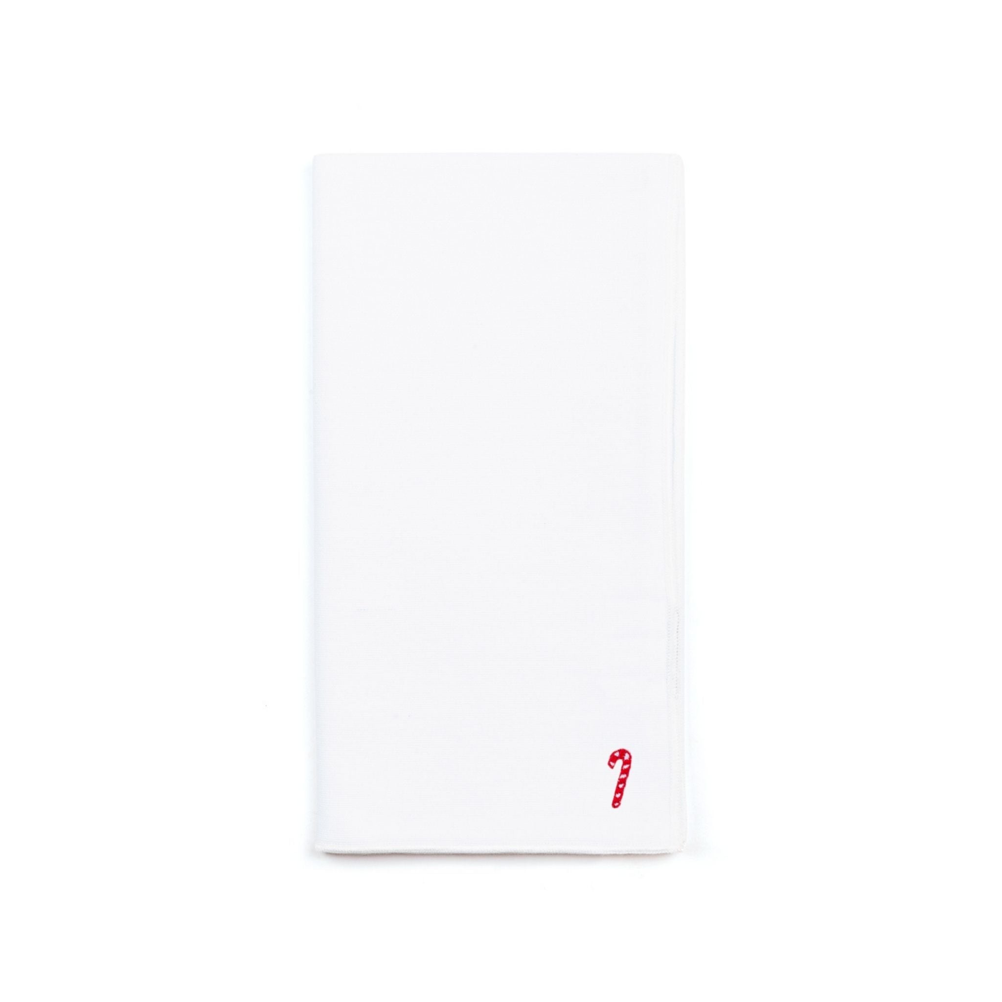 Servilletas blancas de Nazaré con pequeños bordados navideños