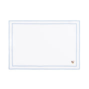 Nazaré white cotton table linen with embroidered farm animals