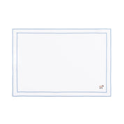 Nazaré white cotton table linen with embroidered farm animals