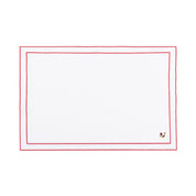 Nazaré white cotton table linen with embroidered farm animals