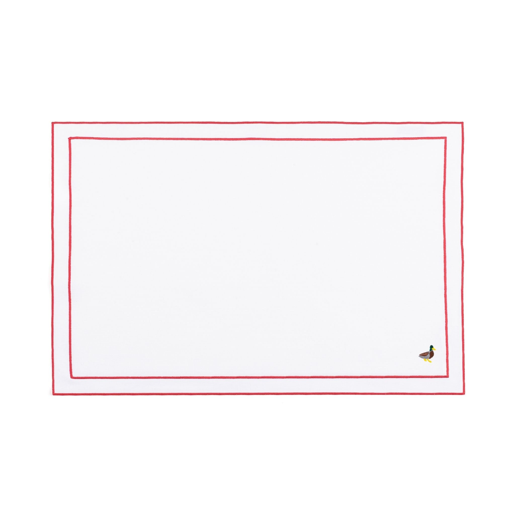 Nazaré white cotton table linen with embroidered farm animals