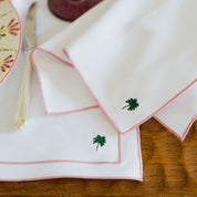 Nazaré white cotton table linen with embroidered summer motifs - Torres Novas